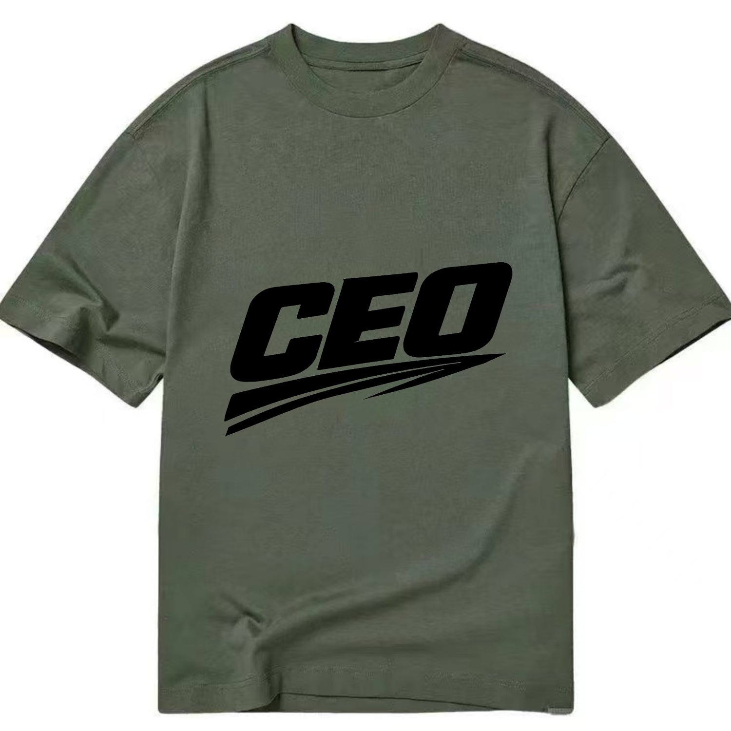 Bold typography design - "CEO" - chief executive, running things - Classic T-shirt - Army Green