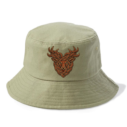 Stag Knot - Bucket Hat - Army Green