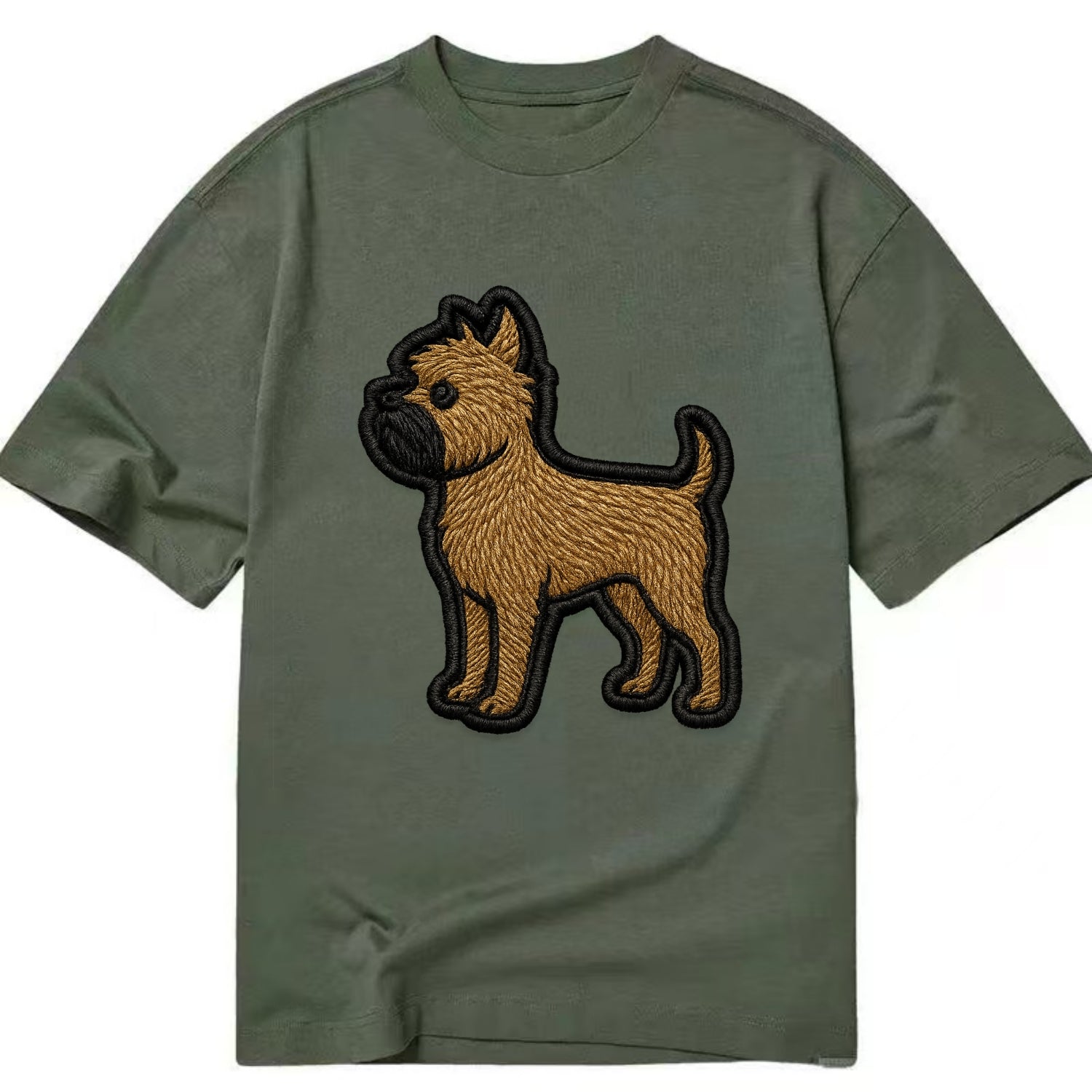 Affenpinscher - Contemporary wiry design - Classic T-shirt - Army Green