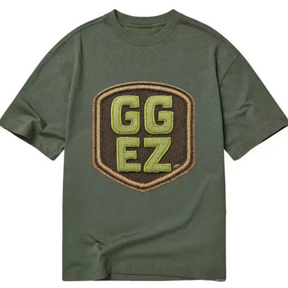 GG EZ - victory text in neon green , easy win - Classic T-shirt - Army Green