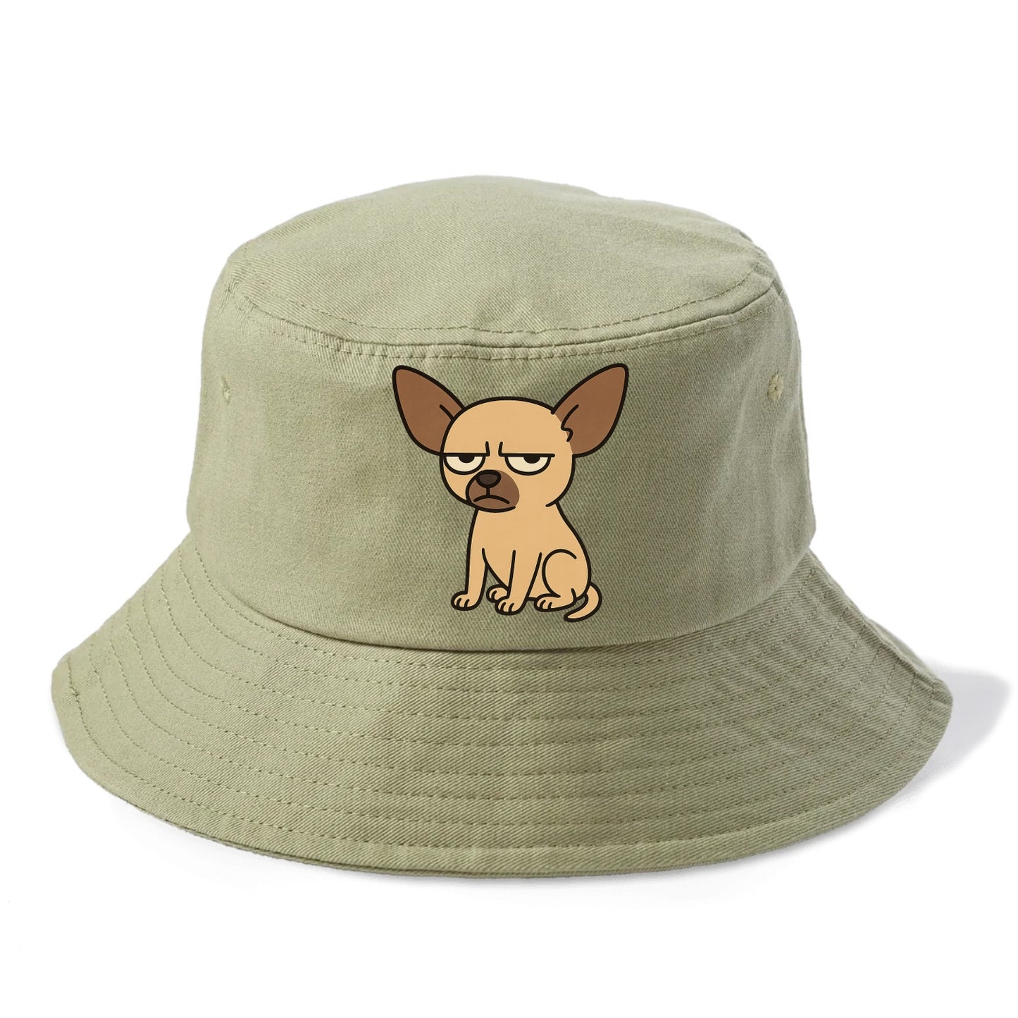 The Chihuahua Judging Silently - Bucket Hat - Army Green