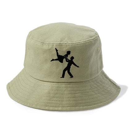 Swing dancers aerial lift - Bucket Hat - Army Green