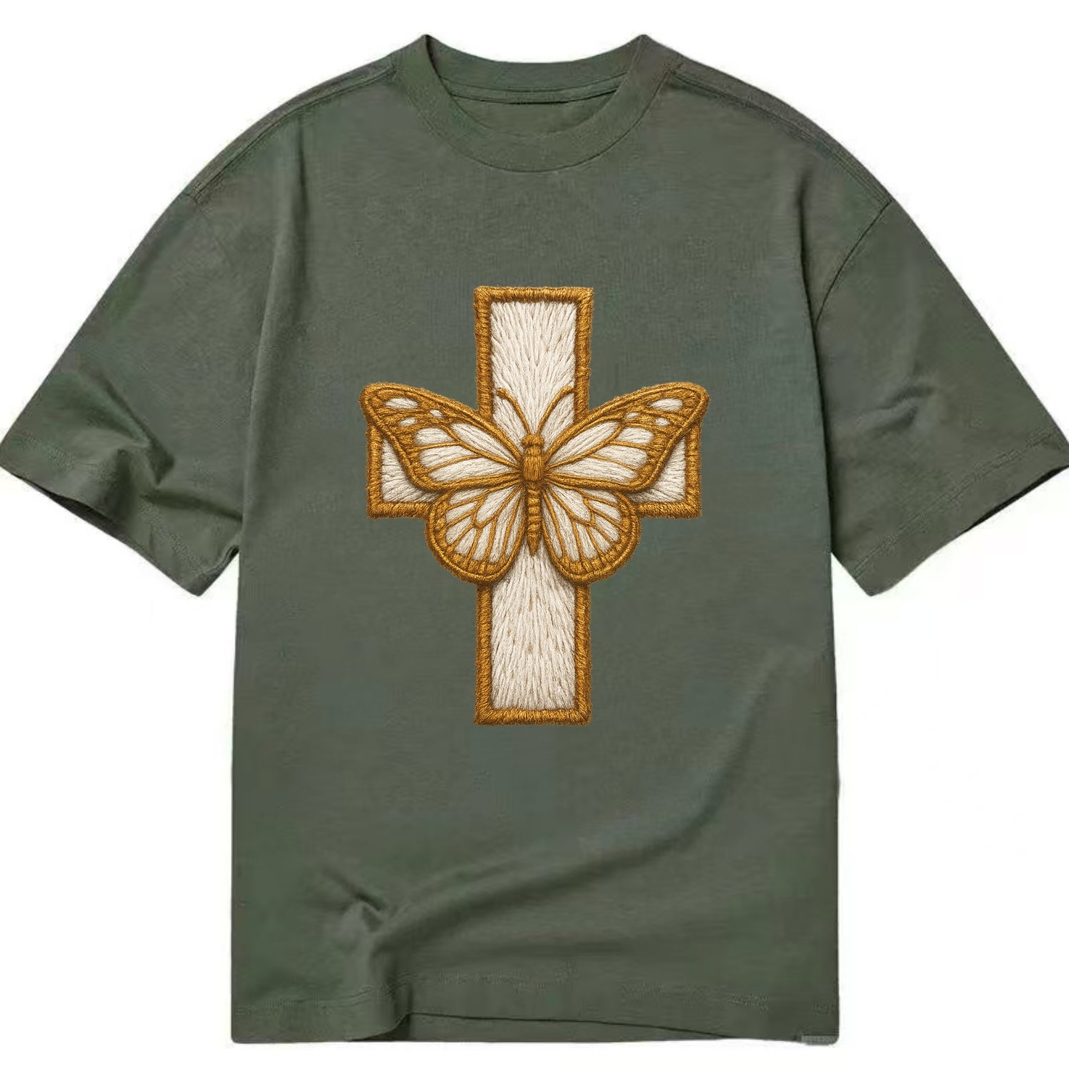 Resurrection Cross  - Classic T-shirt - Army Green