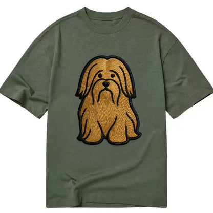 Lhasa Apso - Trendy long-haired design w - Classic T-shirt - Army Green