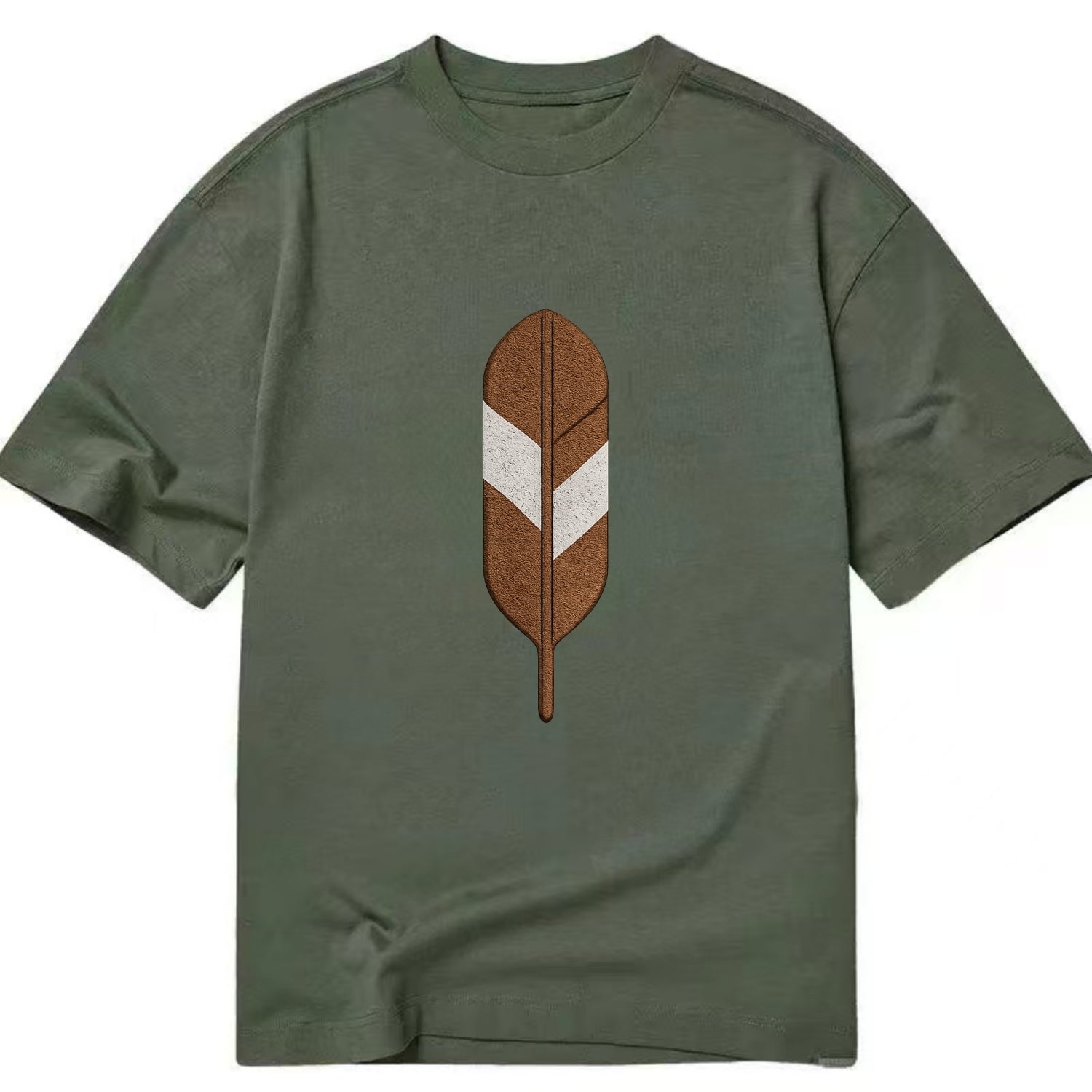 Eagle Feather  - Classic T-shirt - Army Green