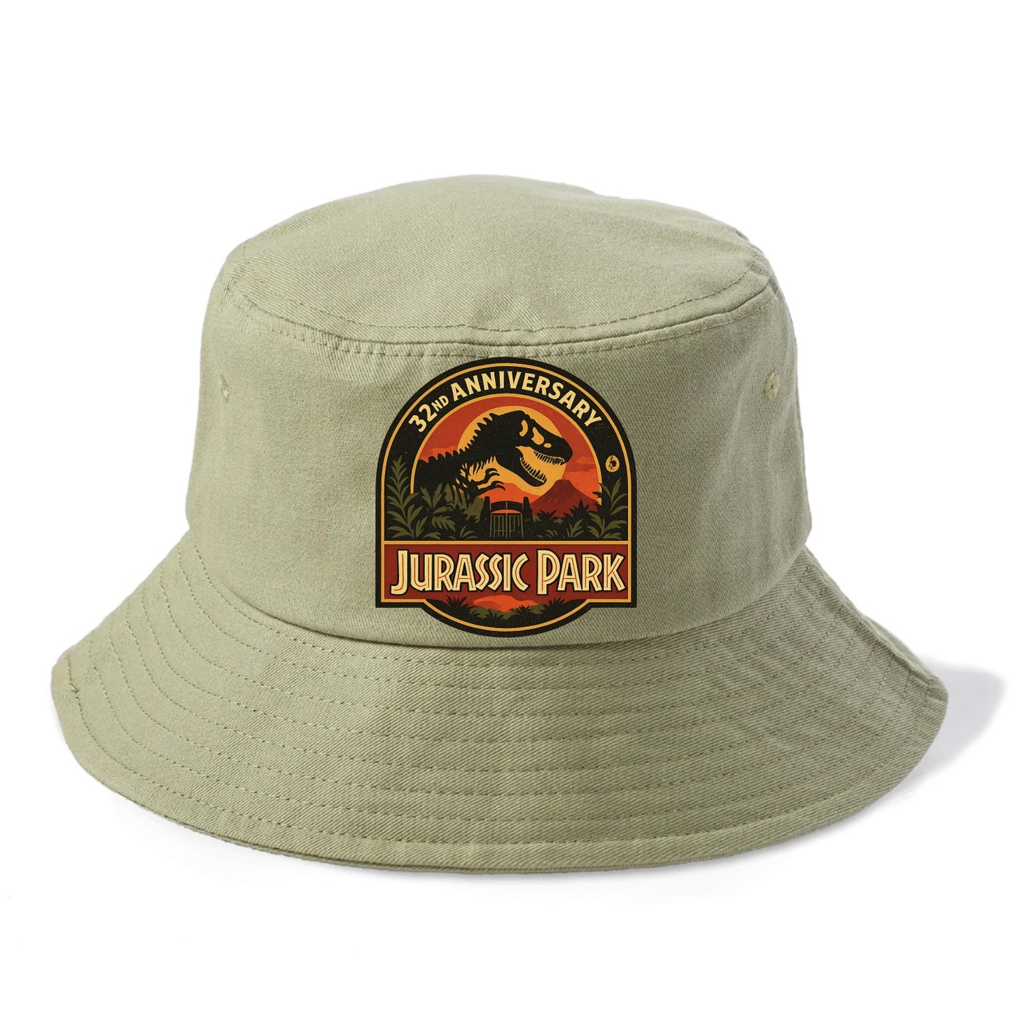 Jurassic Park 32nd Anniversary - Bucket Hat - Army Green