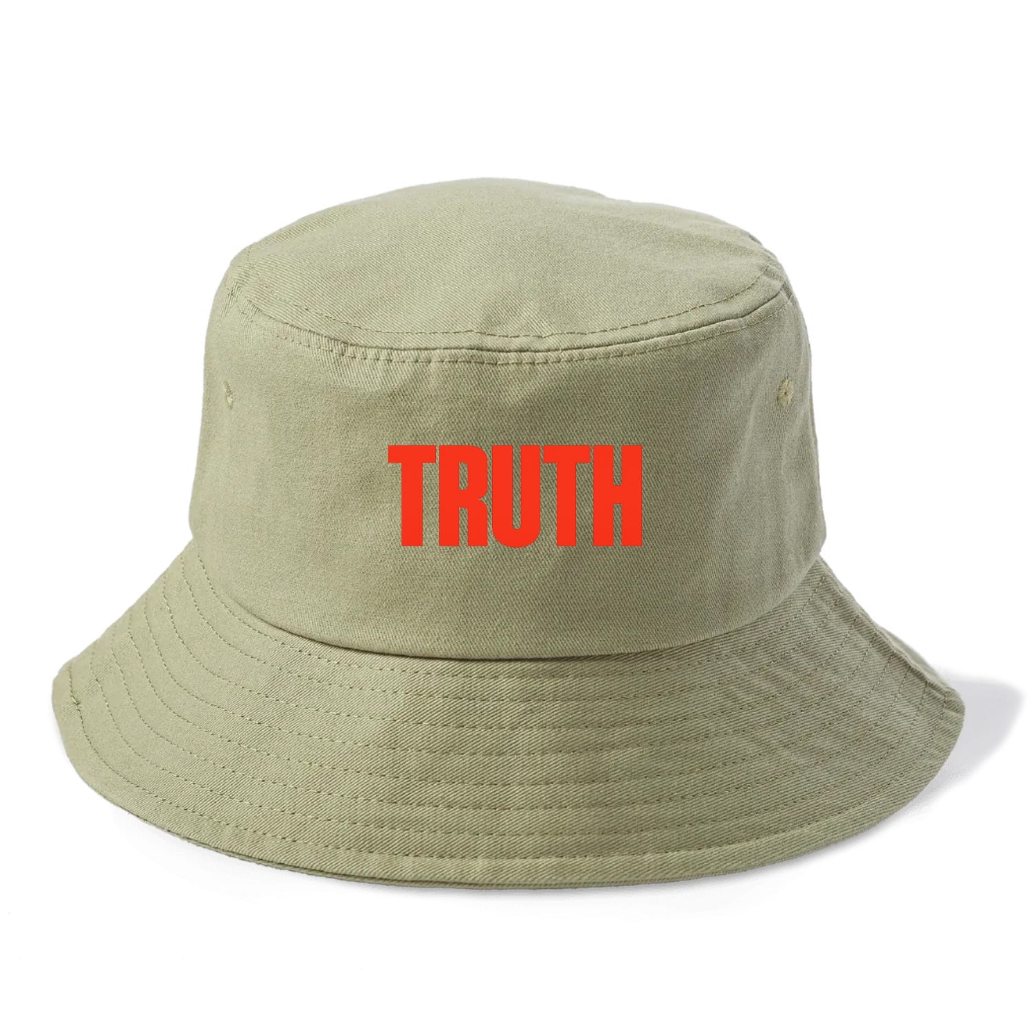 Bold typography design - "TRUTH" - honesty, reality - Bucket Hat - Army Green