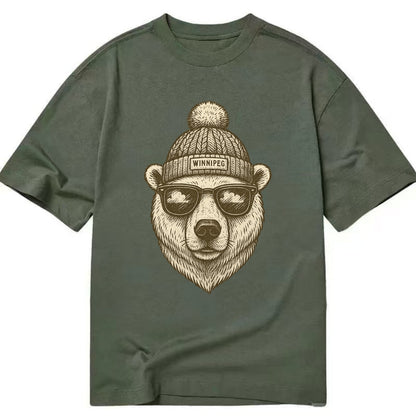Winnipeg Polar Bear wearing Winnipeg bea - Classic T-shirt - Army Green