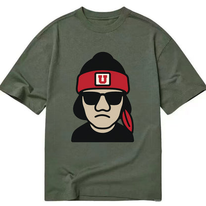 Salt Lake Ute wearing Utah beanie with U patch - Classic T-shirt - Army Green