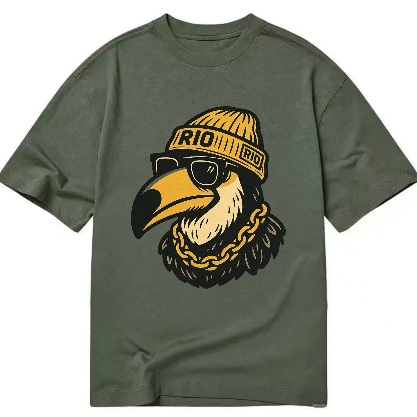 Rio Toucan - Classic T-shirt - Army Green