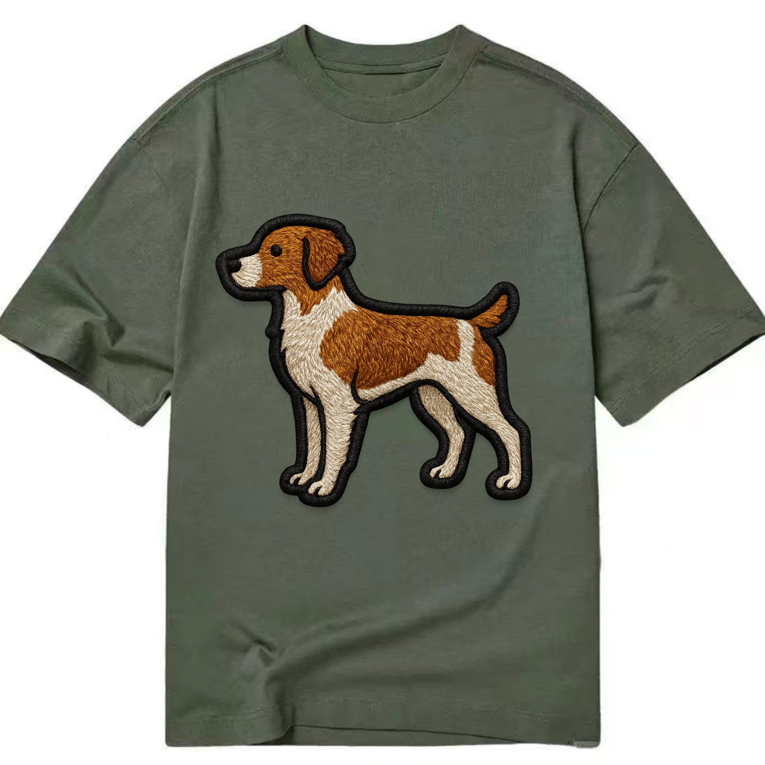 Brittany - Contemporary athletic logo wi - Classic T-shirt - Army Green