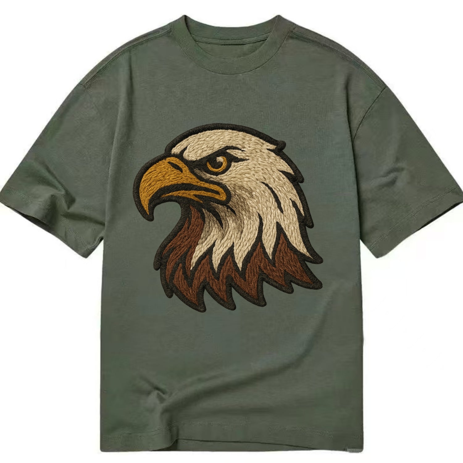 American Eagle Head  - Classic T-shirt - Army Green