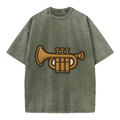 Trumpet  - Vintage T-shirt - Army Green