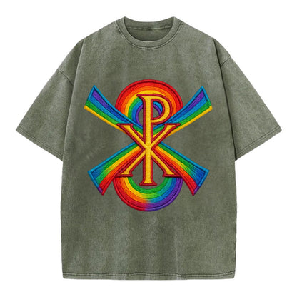 Chi Rho  - Vintage T-shirt - Army Green