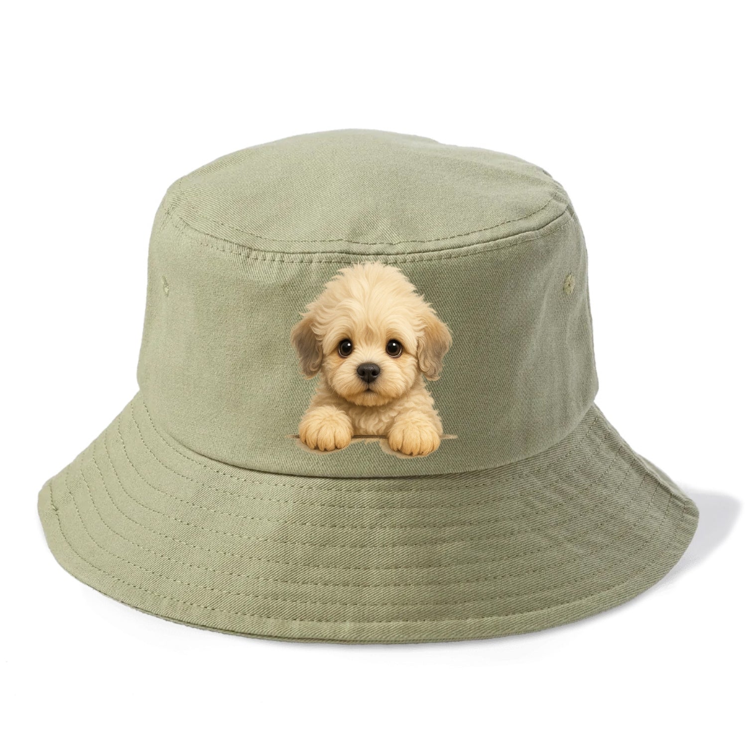 Dandie Dinmont Terrier  - Bucket Hat - Army Green