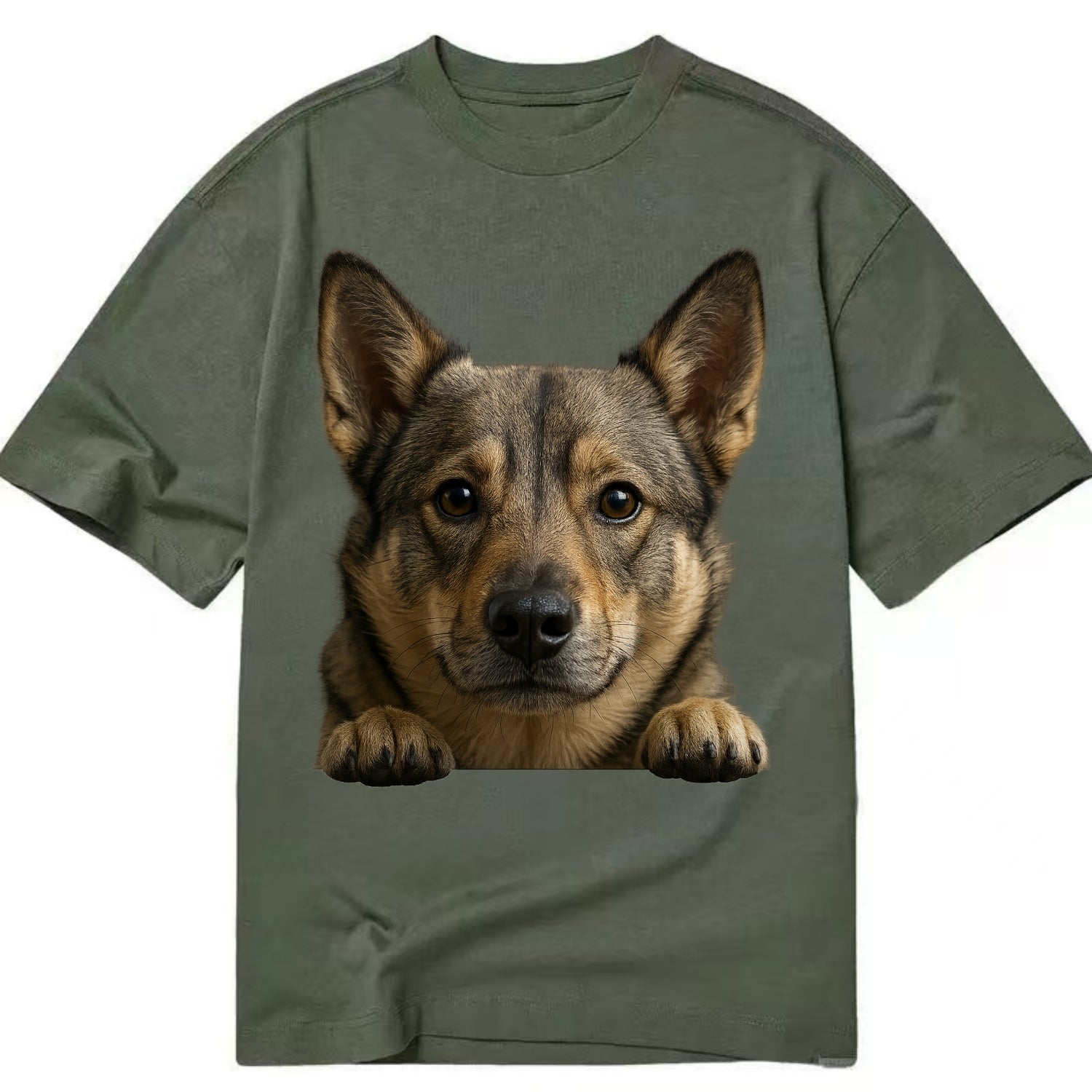 Swedish Vallhund  - Classic T-shirt - Army Green