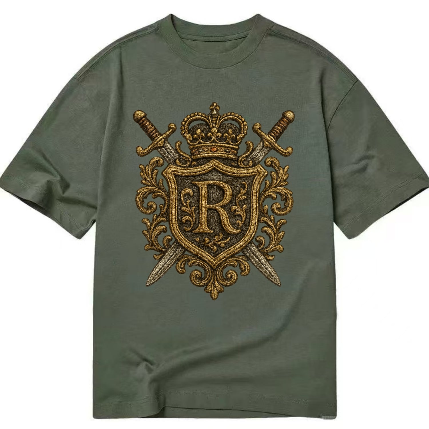 Royal Crest  - Classic T-shirt - Army Green