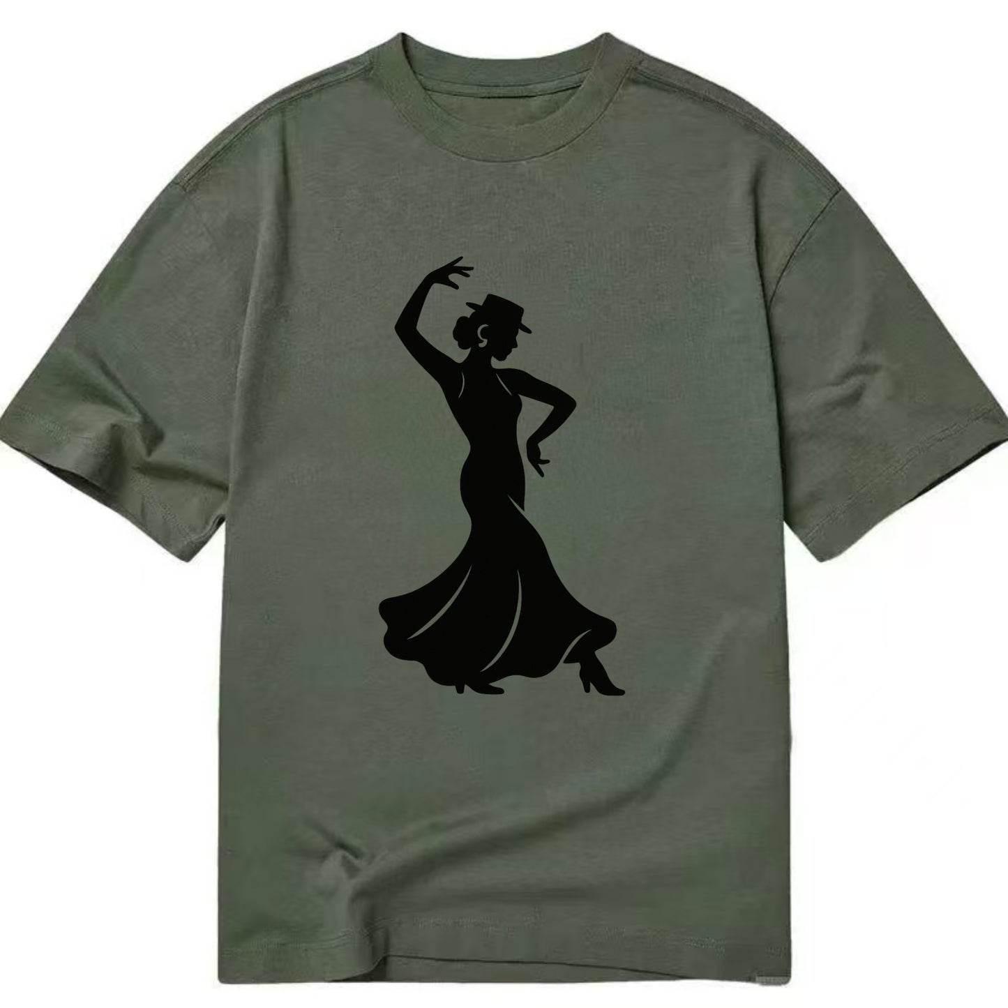 Flamenco dancer passionate stance - Classic T-shirt - Army Green