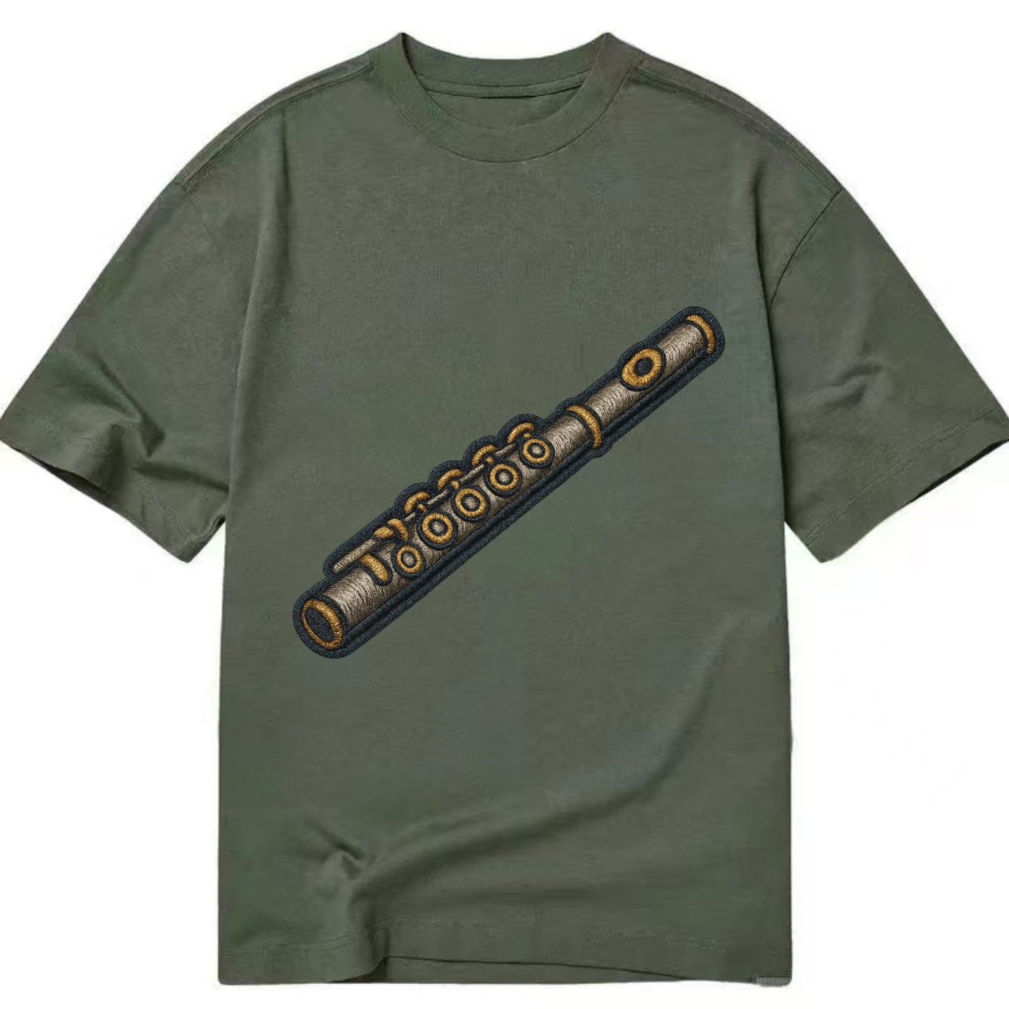 Flute  - Classic T-shirt - Army Green