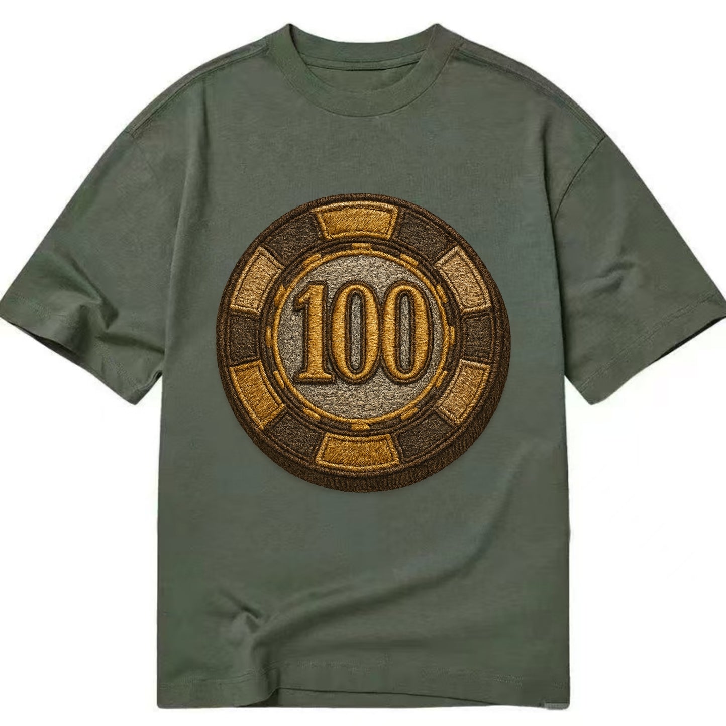 Poker Chip  - Classic T-shirt - Army Green