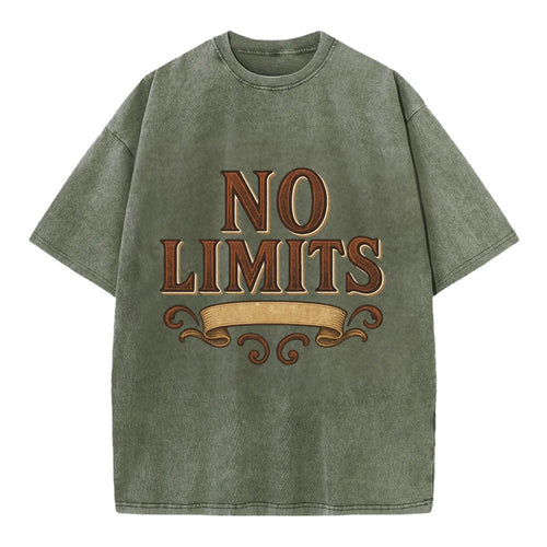 Bold typography design - NO LIMITS - boundless potential - Vintage T-shirt