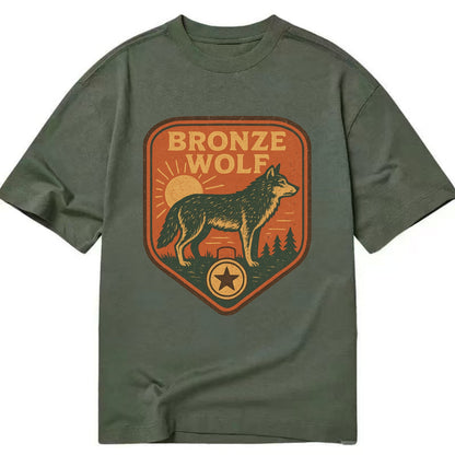 Bronze Wolf Medal  - Classic T-shirt - Army Green