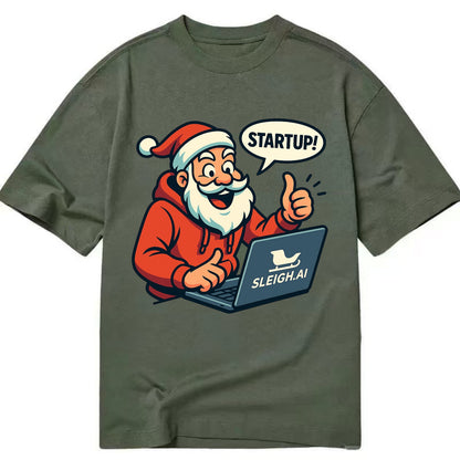 Santa Tech Startup CEO - Classic T-shirt - Army Green