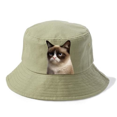 Grumpy Cat Expression  - Bucket Hat