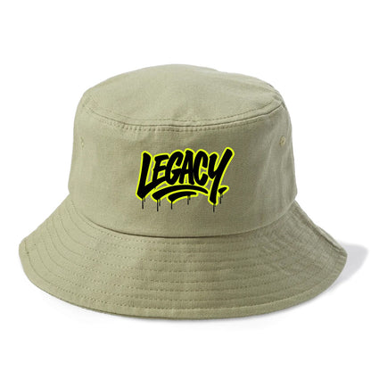 Bold typography design - "LEGACY" - what you leave behind, lasting impact - Bucket Hat - Army Green