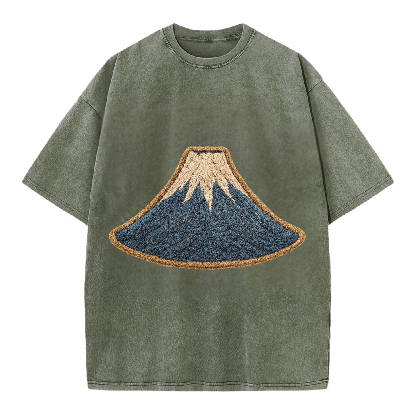 Sacred Mountain  - Vintage T-shirt - Army Green