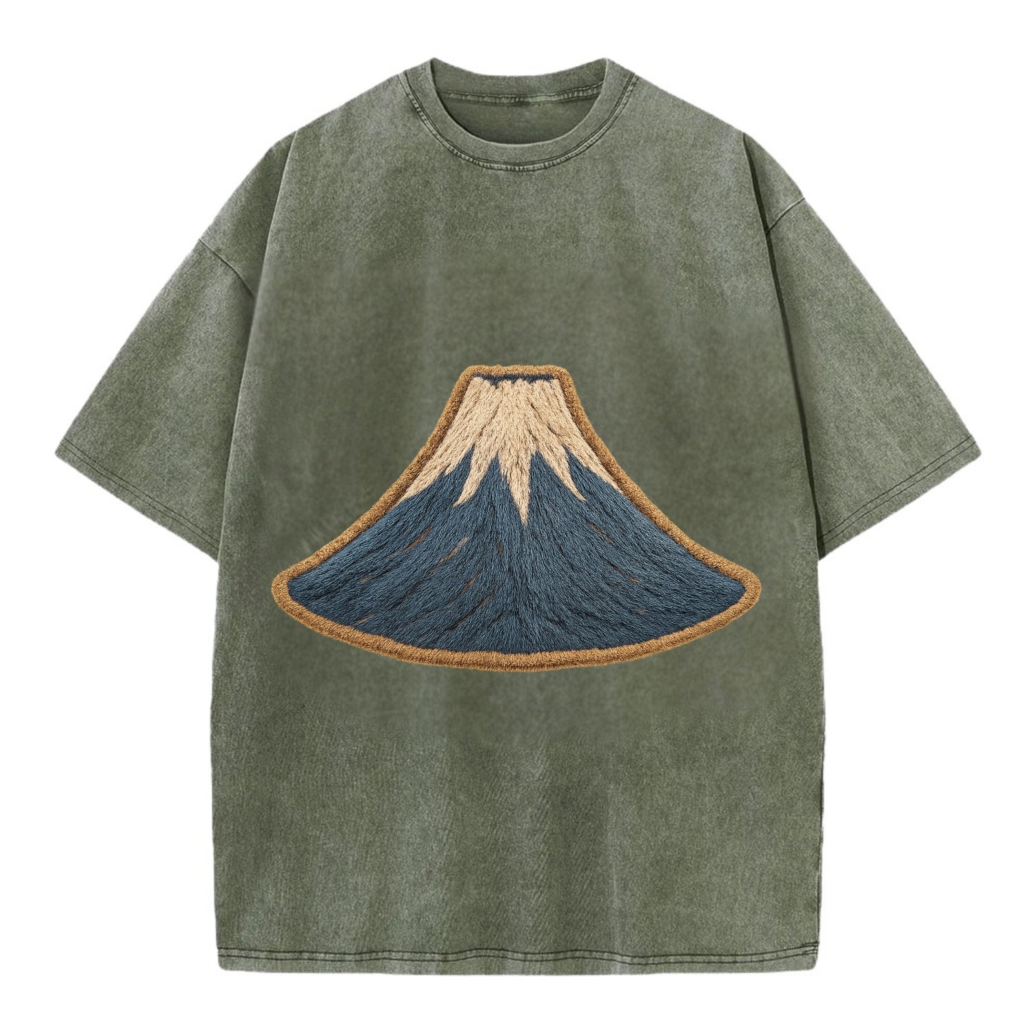 Sacred Mountain  - Vintage T-shirt - Army Green