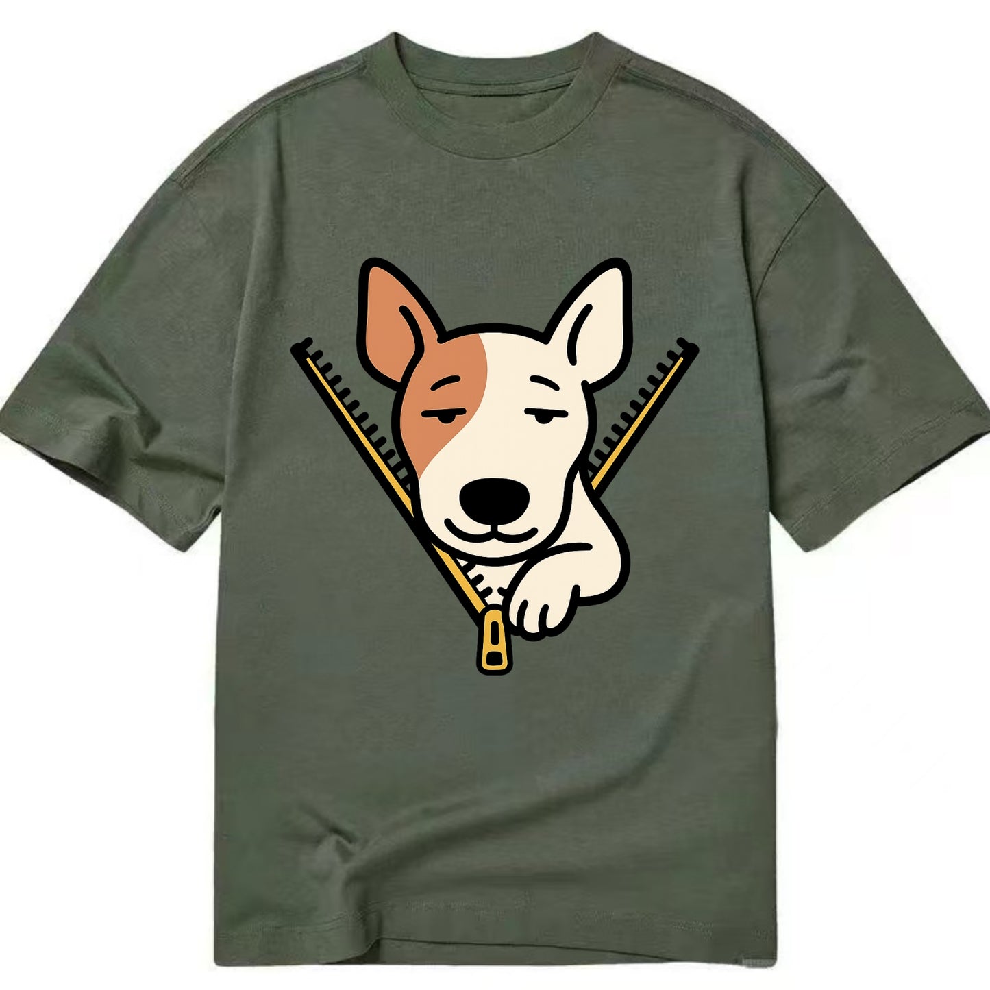 Bull Terrier - Classic T-shirt - Army Green