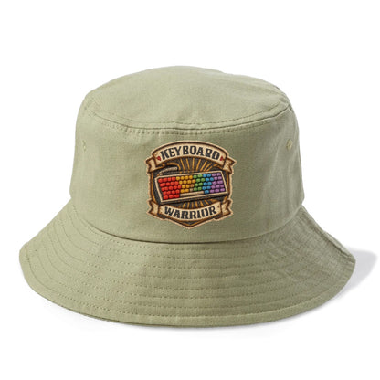 KEYBOARD WARRIOR - mechanical keyboard in RGB rainbow , PC master race - Bucket Hat - Army Green