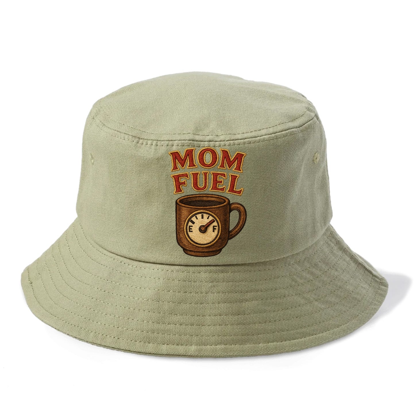 Mom Fuel  - Bucket Hat - Army Green