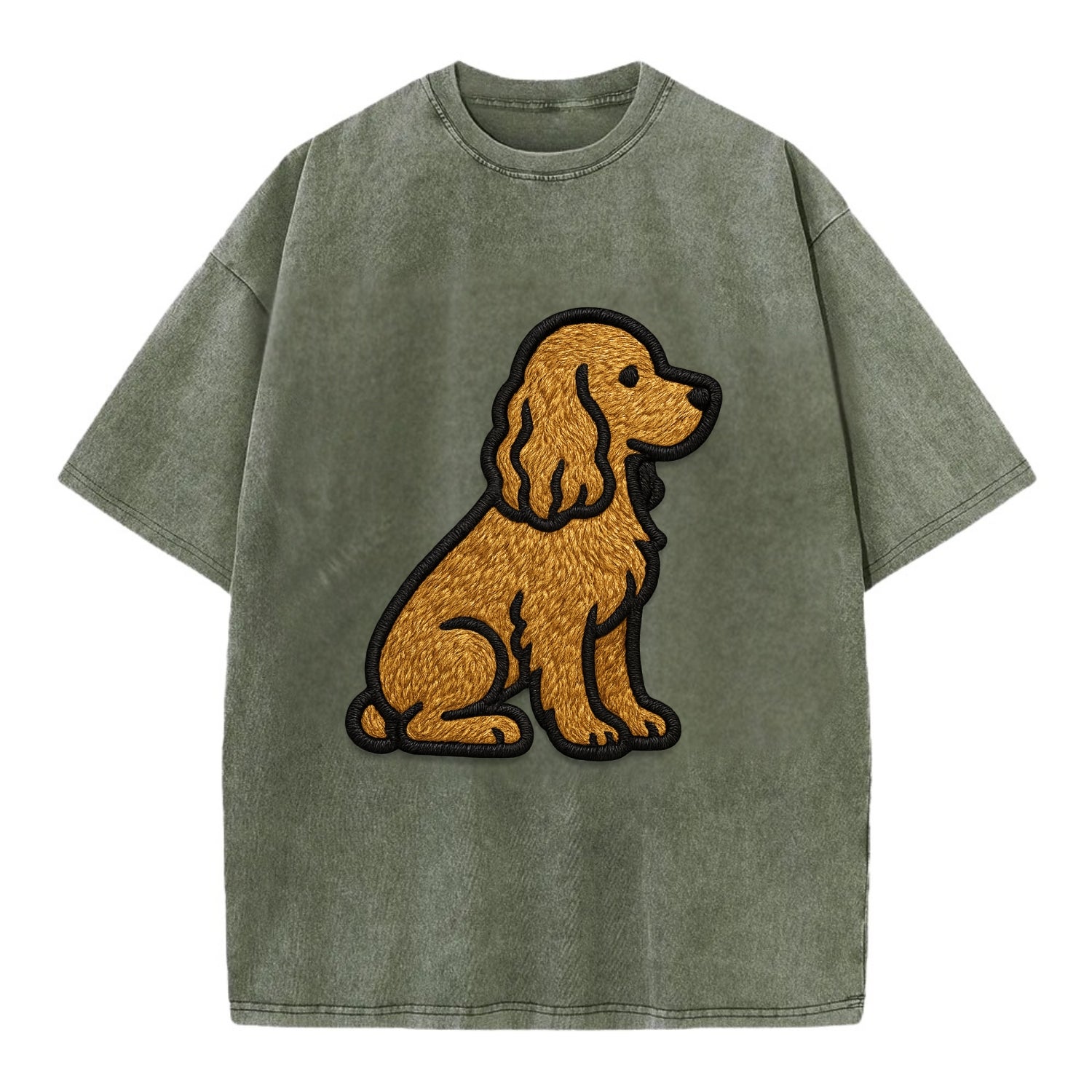 Cocker Spaniel - Contemporary spaniel de - Vintage T-shirt - Army Green