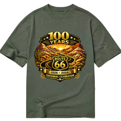 PAINTED DESERT | Colorful desert landscape | Route 66 winding through | Natural - Classic T-shirt - Army Green
