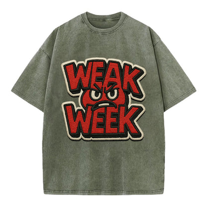 WEAK;WEEK WARRIOR Monday Blue Cap - Vintage T-shirt - Army Green