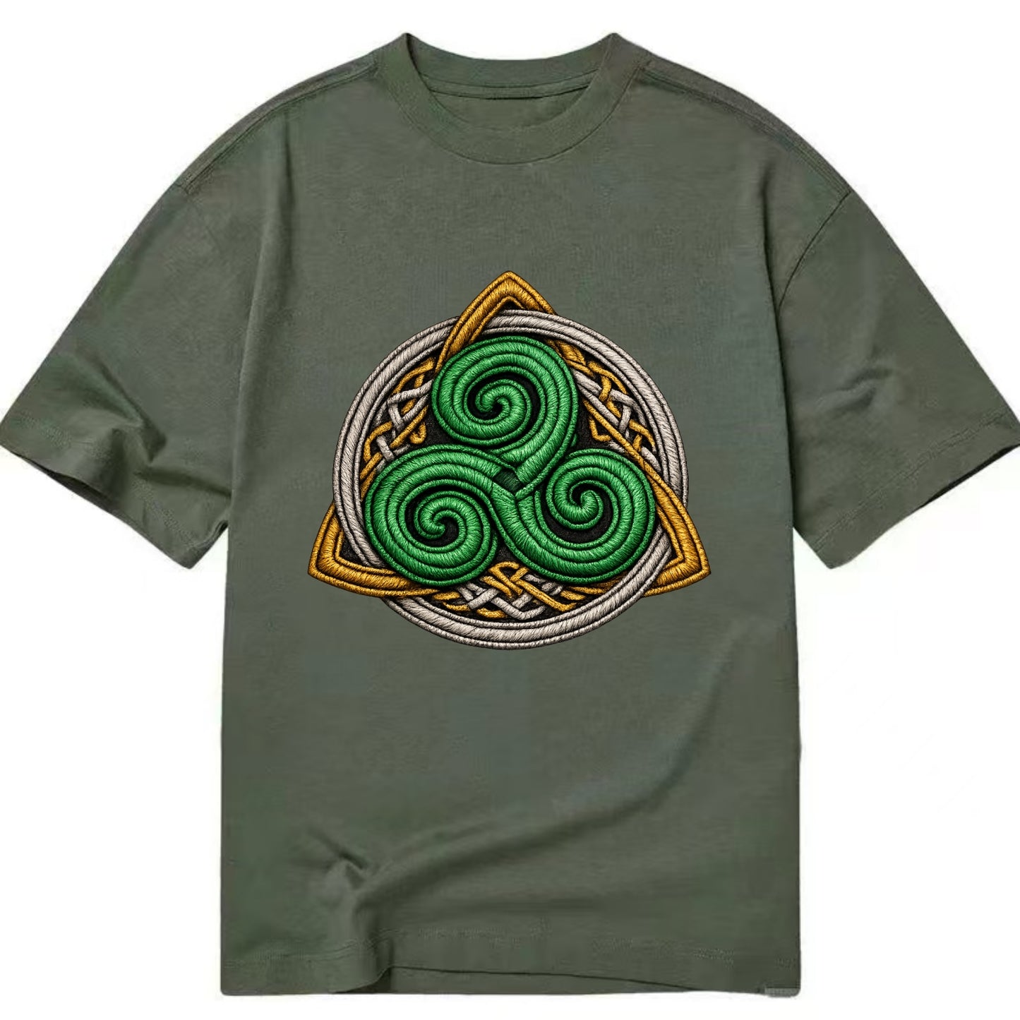 Spiral Knot Triskele - Classic T-shirt - Army Green