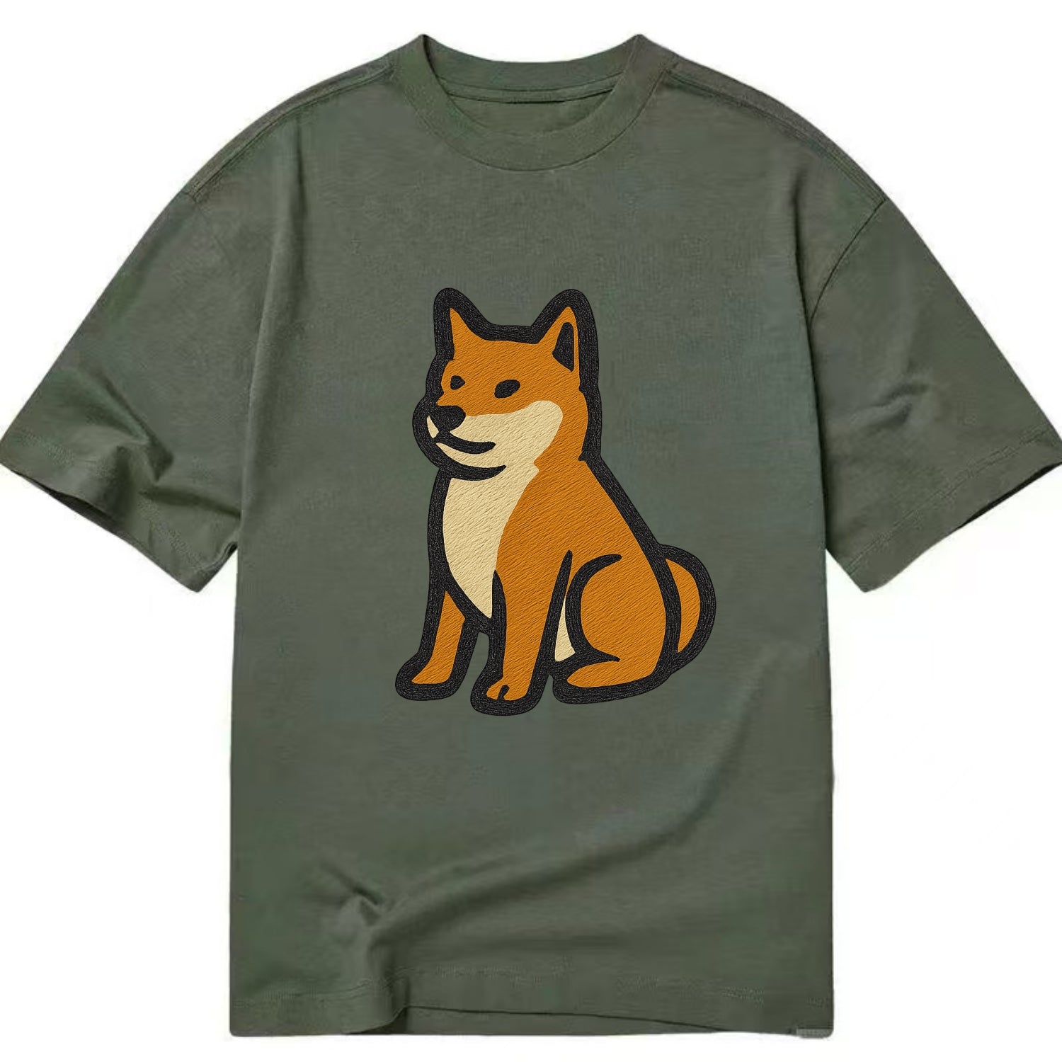 Shiba Inu - Red colored sitting pose - C Classic T-shirt - Army Green