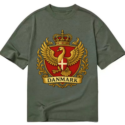Denmark Heritage Badge  - Classic T-shirt - Army Green