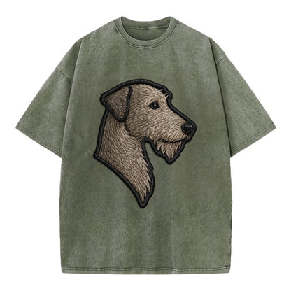 Irish Wolfhound - Modern gentle giant lo - Vintage T-shirt - Army Green