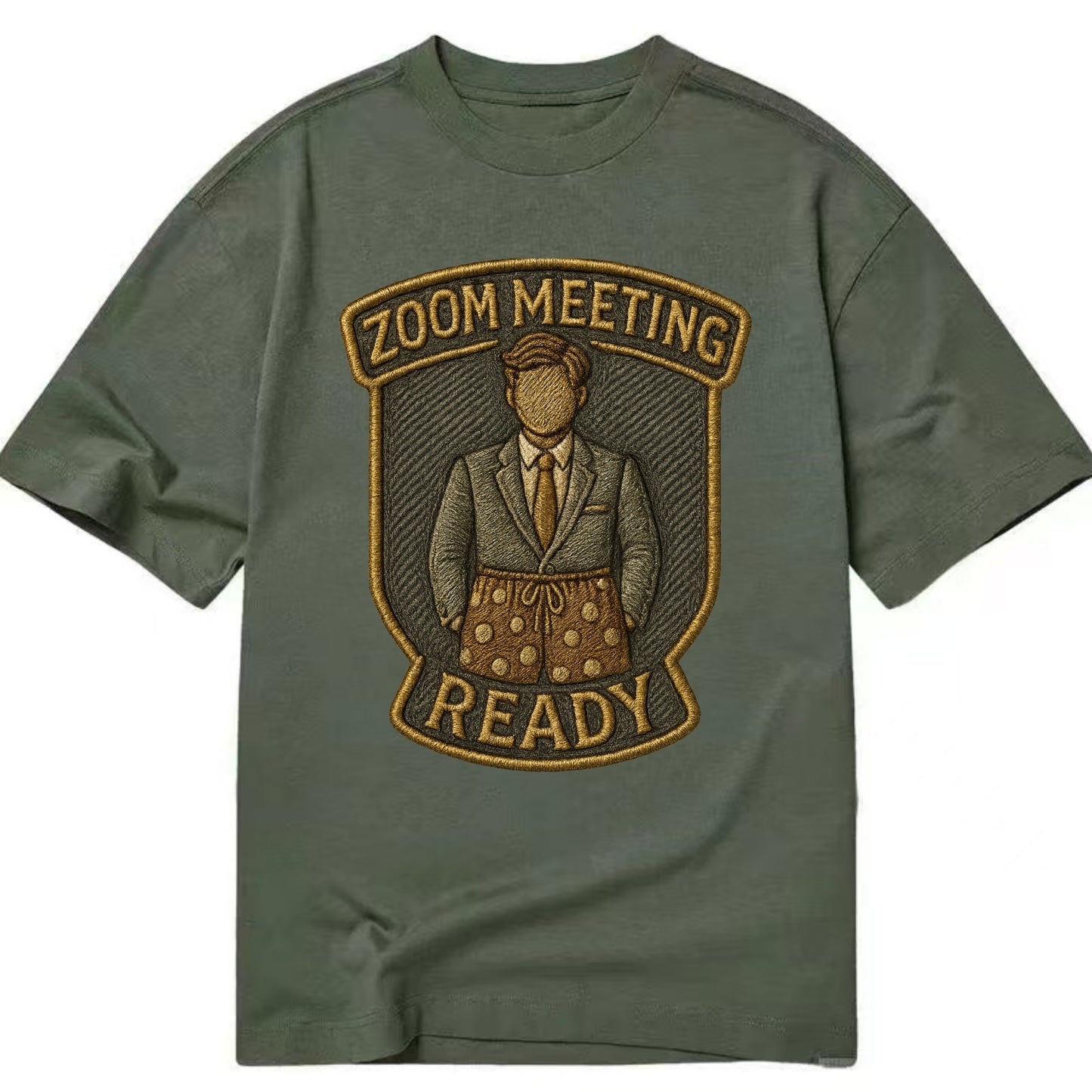 Zoom Meeting Ready  - Classic T-shirt - Army Green