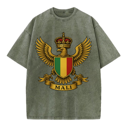 Mali Royal Logo  - Vintage T-shirt - Army Green
