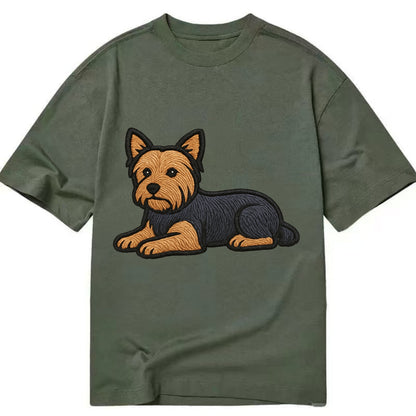 Yorkshire Terrier - Blue and tan relaxed Classic T-shirt - Army Green