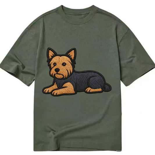 Yorkshire Terrier - Blue and tan relaxed Classic T-shirt - Army Green