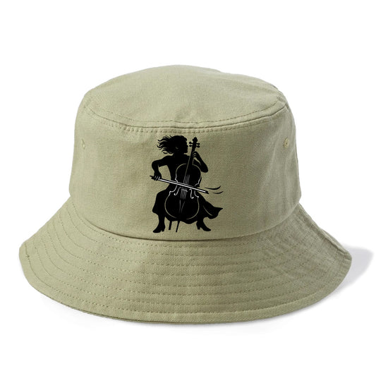 Cellist performing emotional solo - Bucket Hat - Army Green