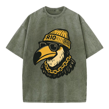 Rio Toucan - Vintage T-shirt - Army Green
