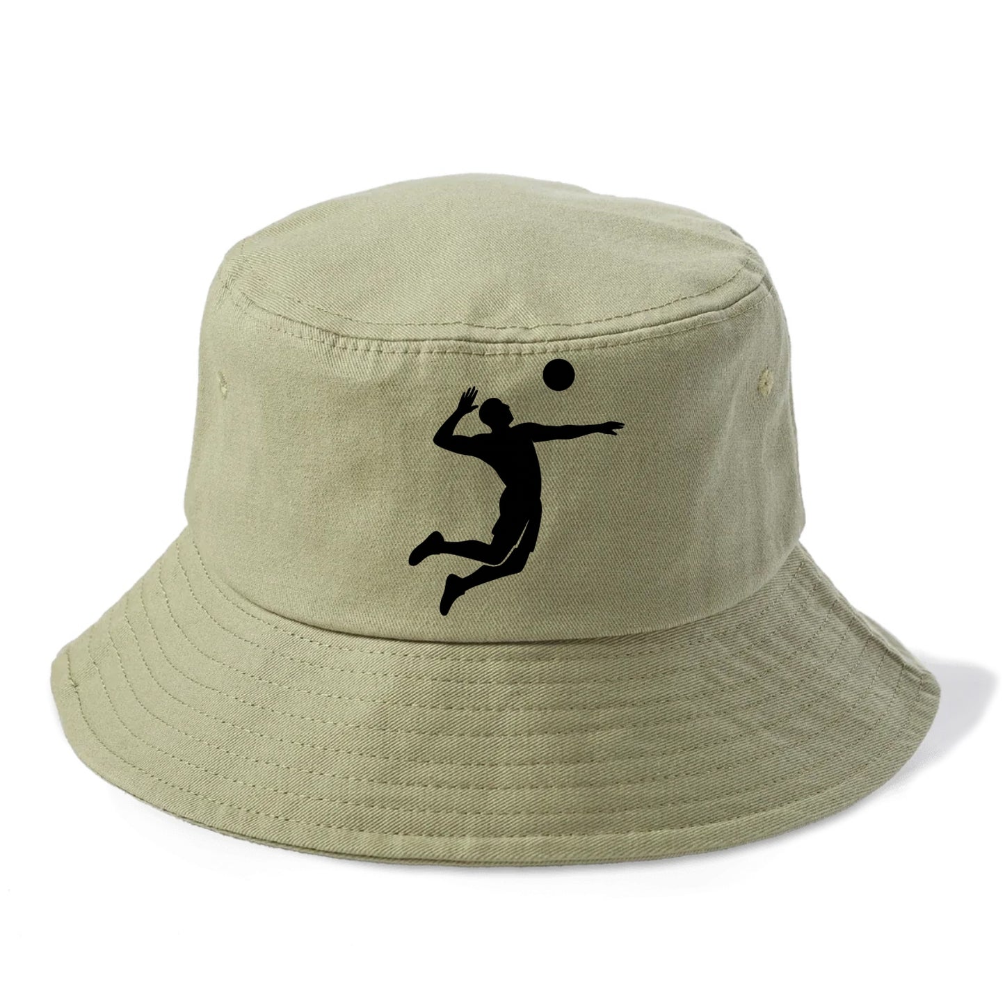 Volleyball player spiking ball - Bucket Hat - Army Green