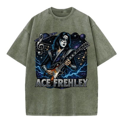 Ace Musical Cosmos - Vintage T-shirt - Army Green