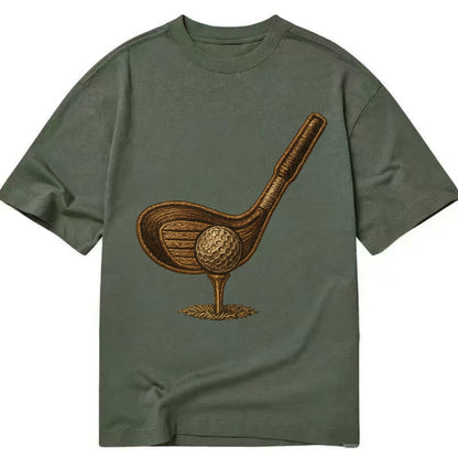 Golf Club and Ball  - Classic T-shirt - Army Green